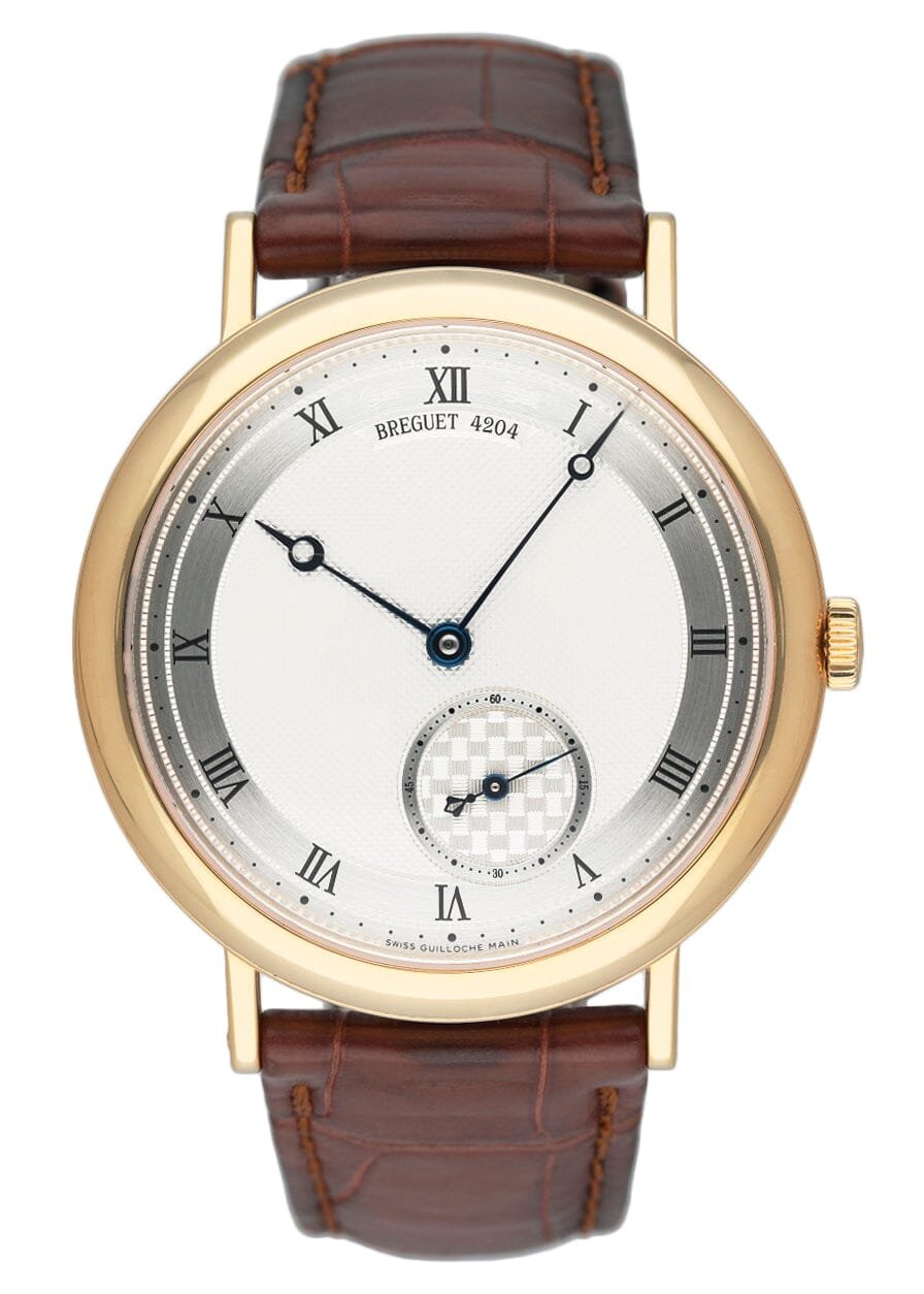 Breguet Classique 5140BA/12/9W6 mostrador prata Relógio Masculino com Documentos