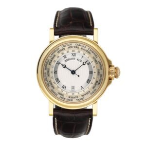 Breguet Marine 3700BA/12/9V6 mostrador prata Relógio Masculino