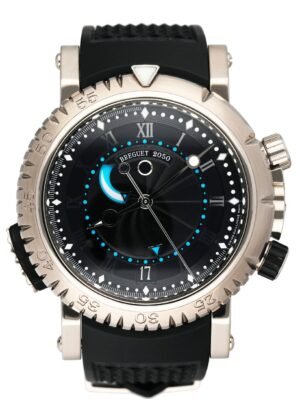 Breguet Marine Royal 5847 18k ouro branco Relógio Masculino Caixa e Documentos