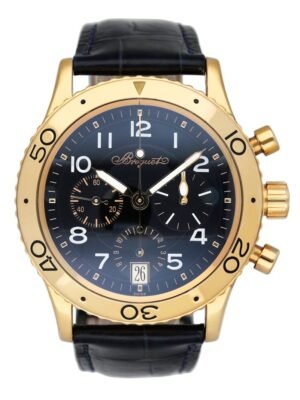 Breguet Type XX 3820 mostrador preto Relógio Masculino