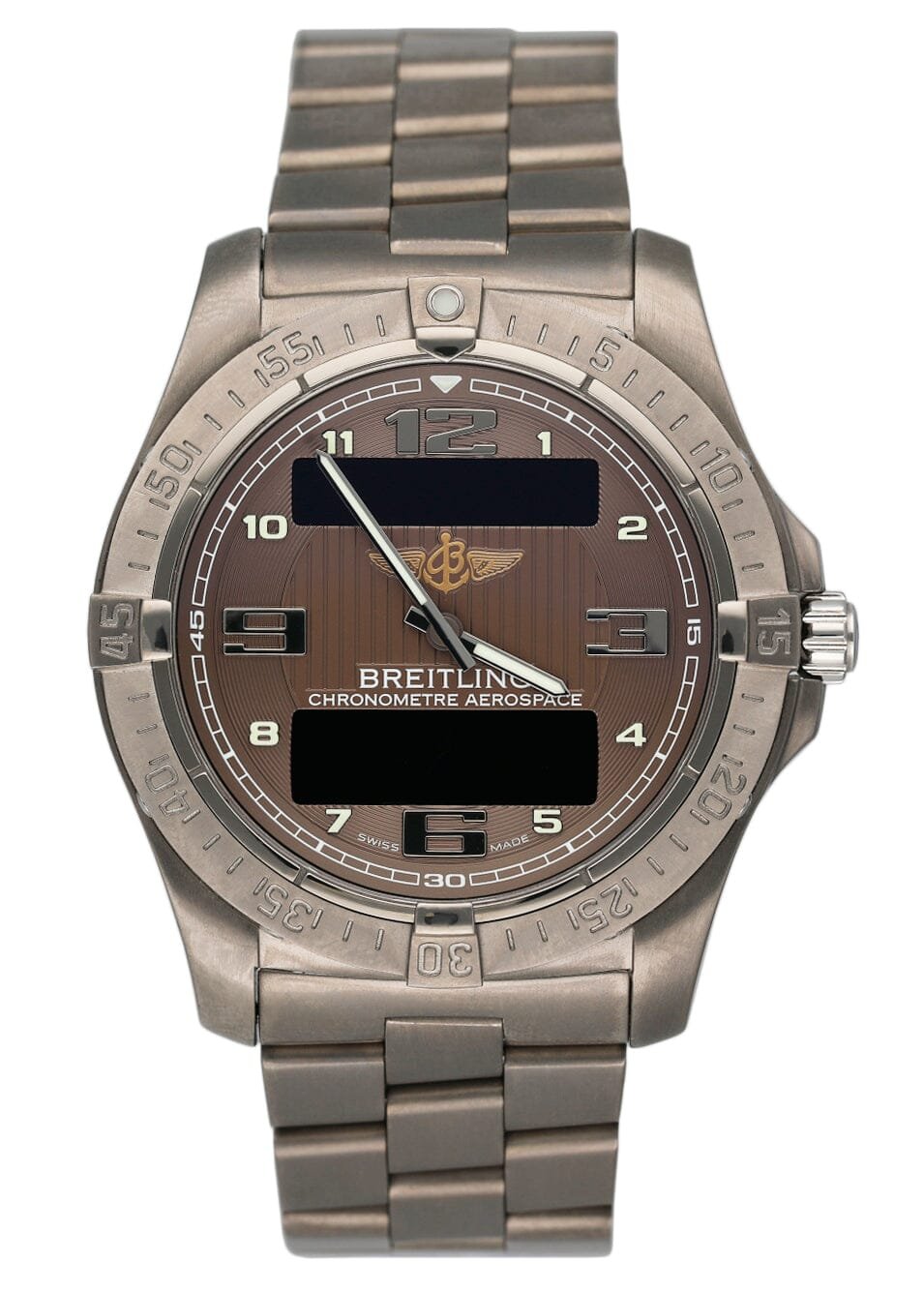Breitling Aerospace Advantage E7936210 Titanium Relógio Masculino Caixa e Documentos