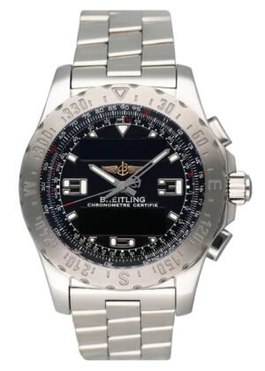 Breitling Airwolf A7836323 mostrador preto Steel Relógio Masculino