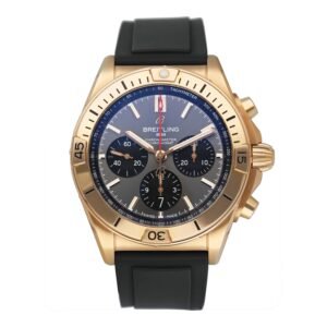 Breitling Chronomat B01 42 RB0134 mostrador cinza Men Relógio Caixa e Documentos