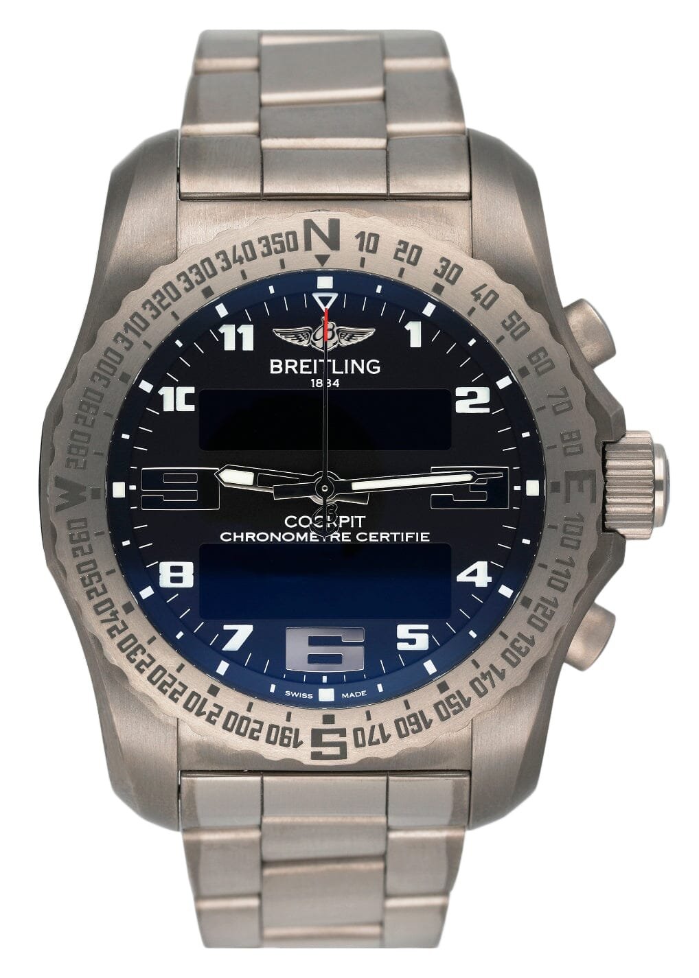 Breitling Cockpit B50 EB5010 Titanium Relógio Masculino