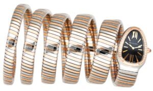 Bvlgari Serpenti SP35 SPG Tubogas ouro rosa & Steel Relógio Feminino