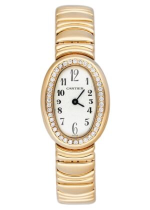 Cartier Baignoire Mini WB5047D8 / 1960 Diamond 18k ouro amarelo Relógio Feminino