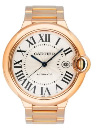 Cartier Ballon Bleu W69006Z2 18k ouro rosa Relógio Masculino Caixa e Documentos