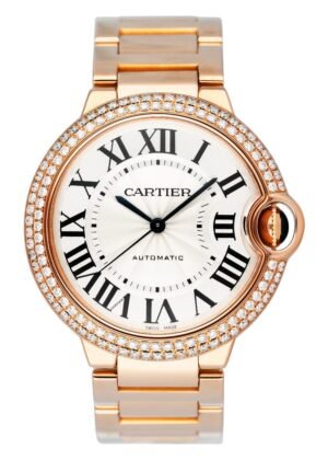 Cartier Ballon Bleu WE9005Z3 Diamond ouro rosa Relógio Feminino