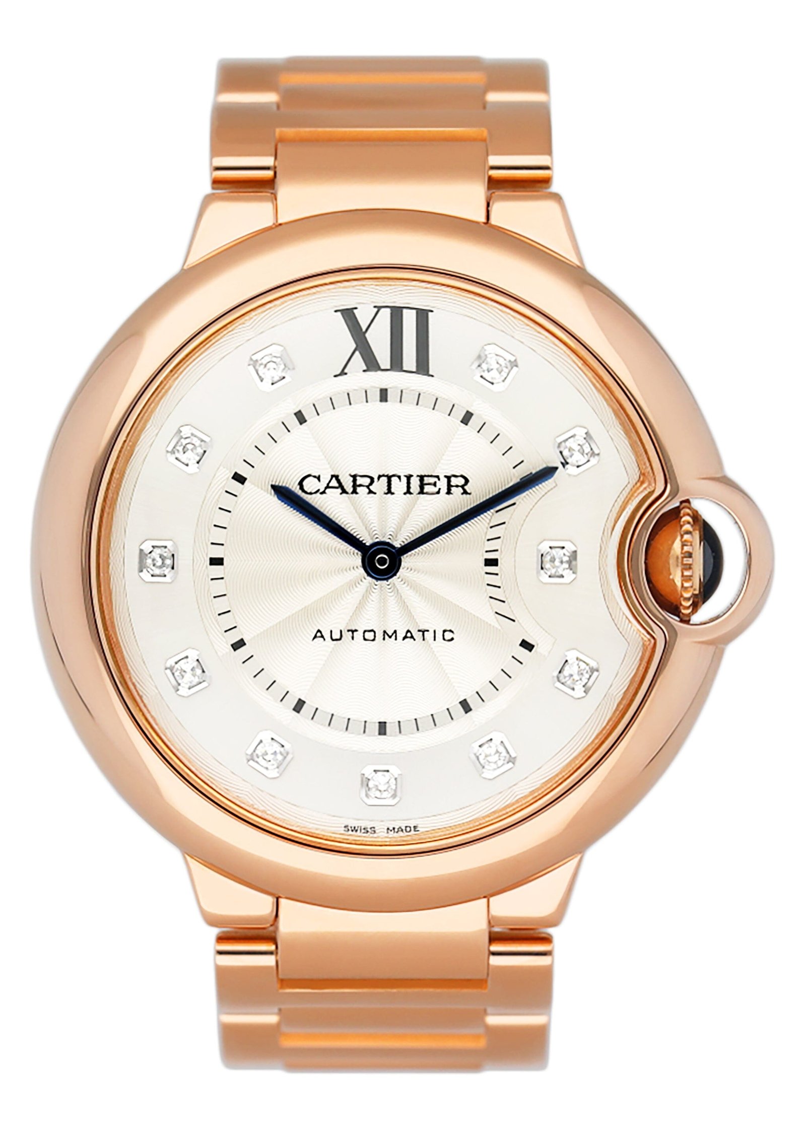 Cartier Ballon Bleu WE902026 Diamond Relógio Masculino Caixa e Documentos
