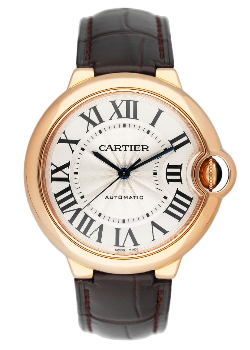 Cartier Ballon Bleu WGBB0009 18k ouro rosa Relógio Masculino Caixa e Documentos