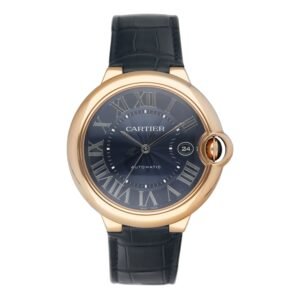 Cartier Ballon Bleu WGBB0036 Blue Dail 18k ouro rosa Relógio Masculino Caixa e Documentos