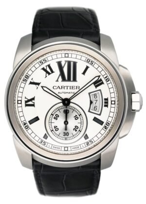 Cartier Calibre Large W7100015 Steel Relógio Masculino