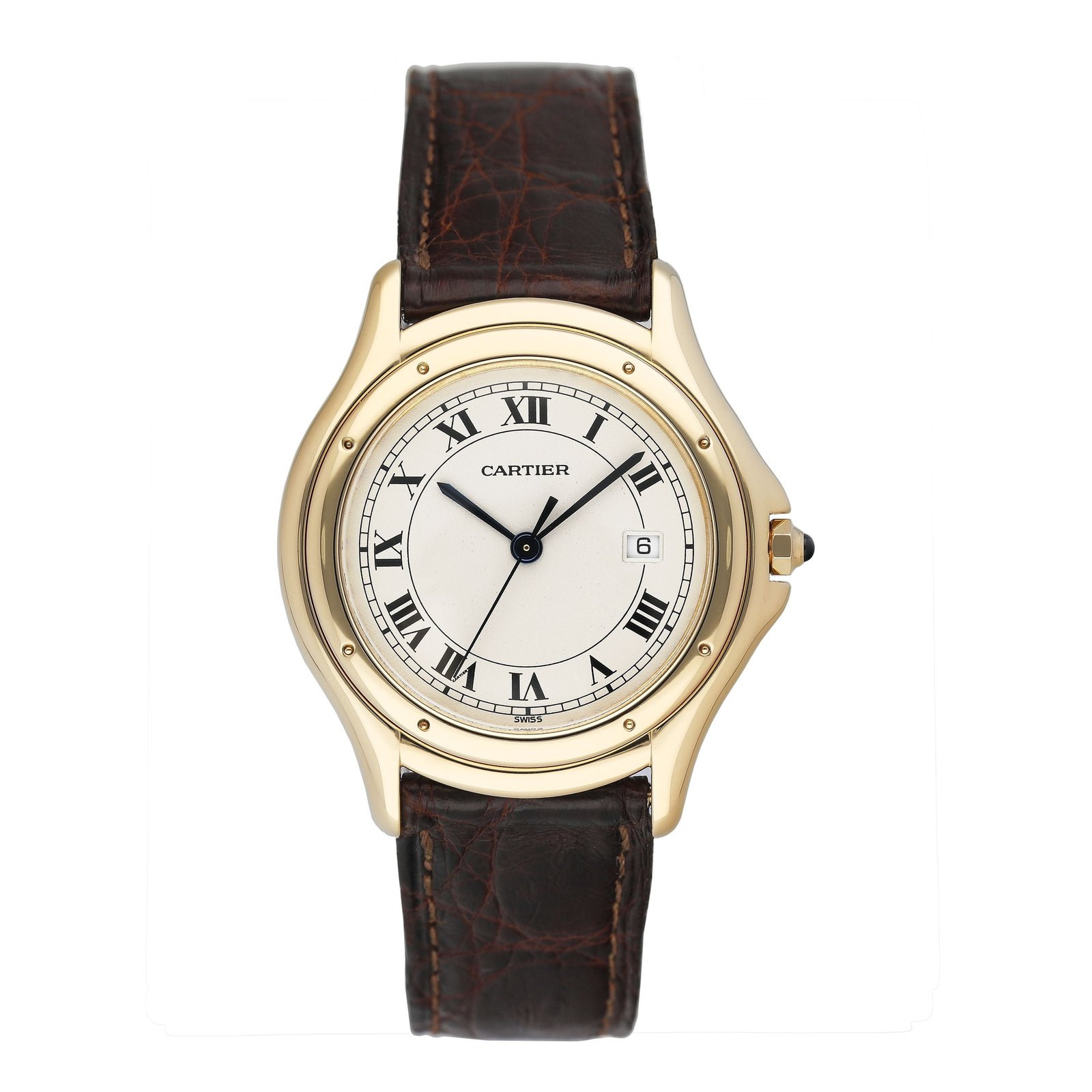 Cartier Cougar Classique W3500453 18k ouro amarelo Relógio Masculino