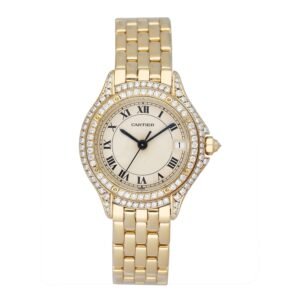Cartier Cougar WF8003B9 Diamond 18k ouro amarelo Relógio Feminino
