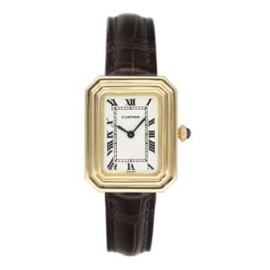 Cartier Cristallor Paris 78095 18k ouro amarelo Relógio Masculino Caixa e Documentos
