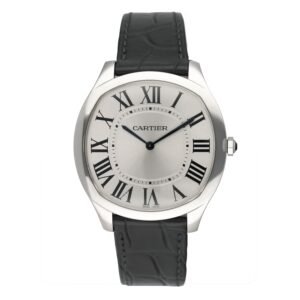 Cartier Drive De Cartier WSNM0011 mostrador prata Large Relógio Masculino Caixa e Documentos