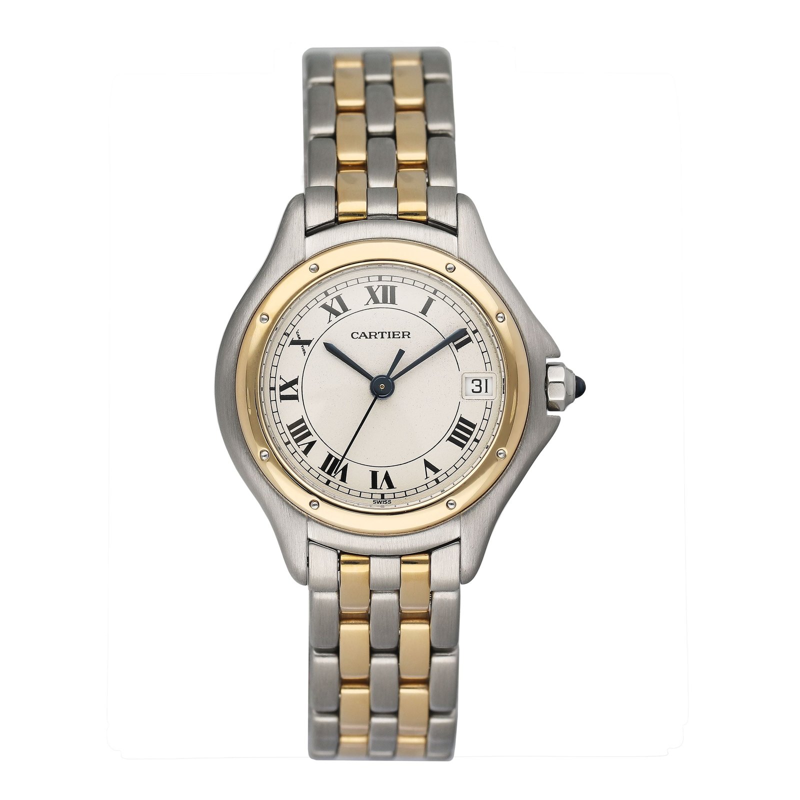 Cartier Panthere Cougar W35005B6 Two Tone Relógio Masculino