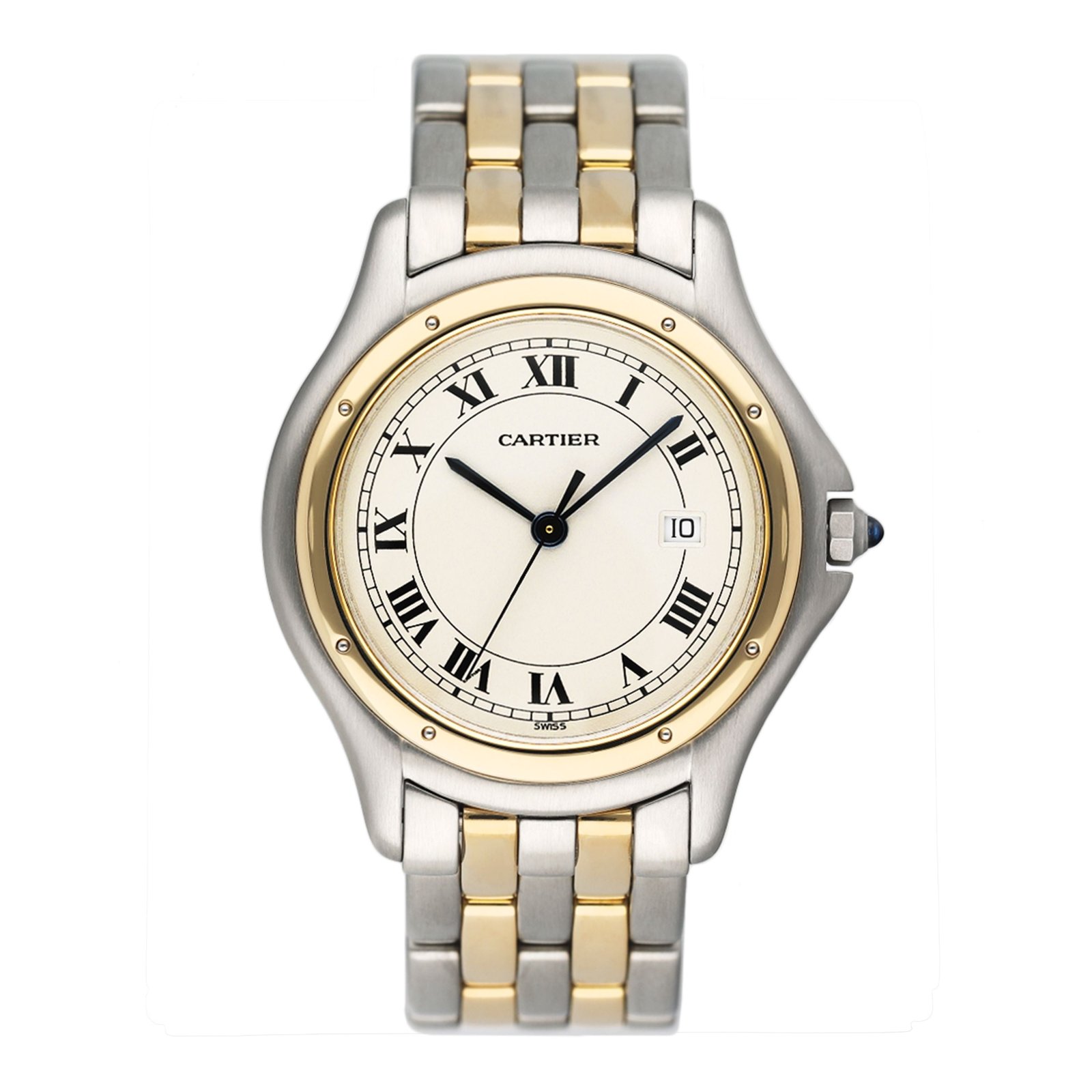 Cartier Panthere Cougar W350068A Two Tone Relógio Masculino