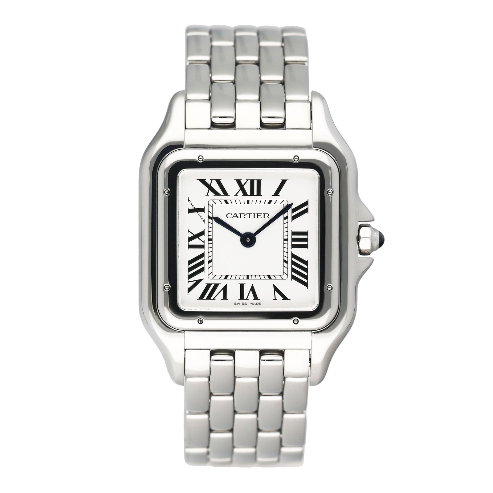 Cartier Panthere Large WSPN0016 mostrador prata Steel Relógio Masculino
