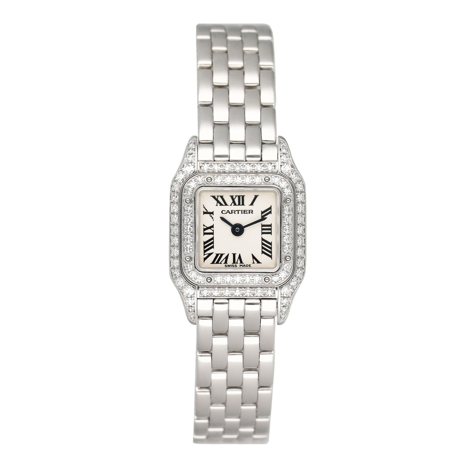 Cartier Panthere Mini WF3210F3 Diamond Relógio Feminino
