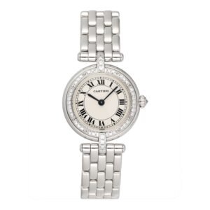 Cartier Panthere Vendome WF5033F3 Diamond 18k ouro branco Relógio Feminino