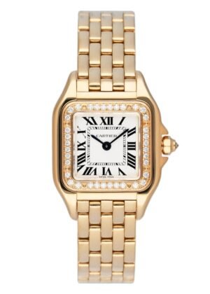 Cartier Panthere WJPN0048 Diamond Bezel 18k ouro amarelo Relógio Feminino