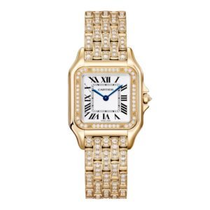 Cartier Panthere WJPN0060 Midsize Diamond Relógio Feminino Caixa e Documentos