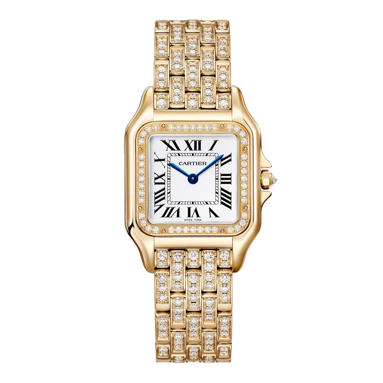 Cartier Panthere WJPN0060 Midsize Diamond Relógio Feminino Caixa e Documentos