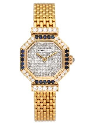Cartier Paris Andine Diamond Sapphire Relógio Feminino