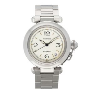 Cartier Pasha W31015M7 Off-mostrador branco Steel Relógio Feminino
