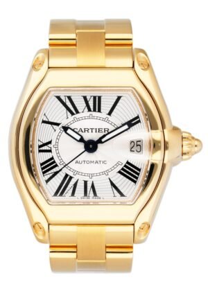 Cartier Roadster Large W62005V1 18k ouro amarelo Relógio Masculino Caixa e Documentos