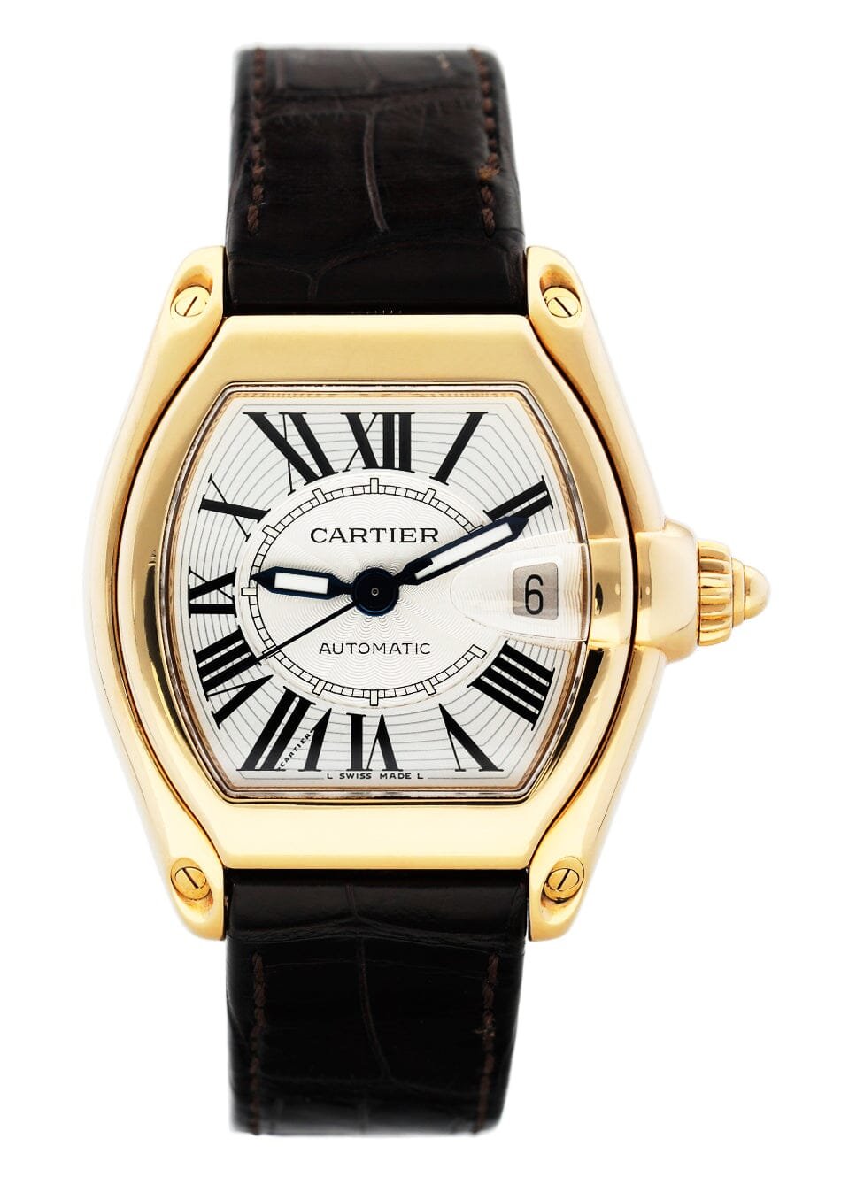 Cartier Roadster Large W62005V2 18k ouro amarelo Relógio Masculino