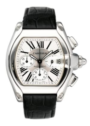 Cartier Roadster W62019X6 mostrador prata Relógio Masculino