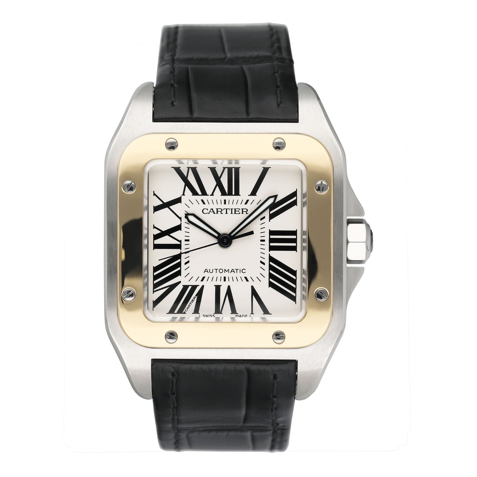 Cartier Santos 100 2656 aço inoxidável Automatic Men's Relógio