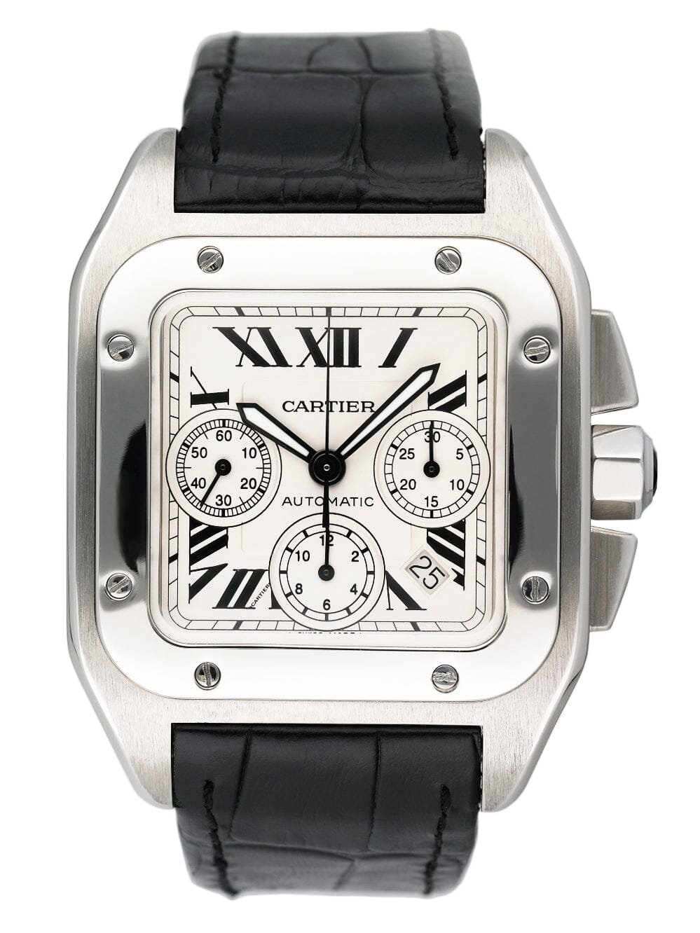 Cartier Santos-100 XL W20090X8 Chronograph Steel Relógio Masculino