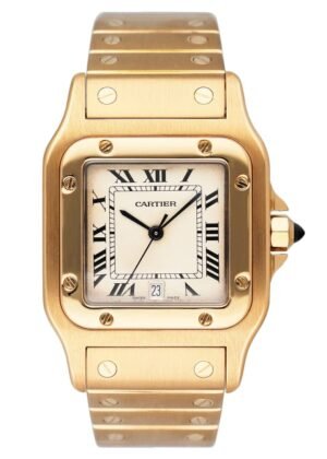 Cartier Santos Galbee 1568 18k ouro amarelo Relógio