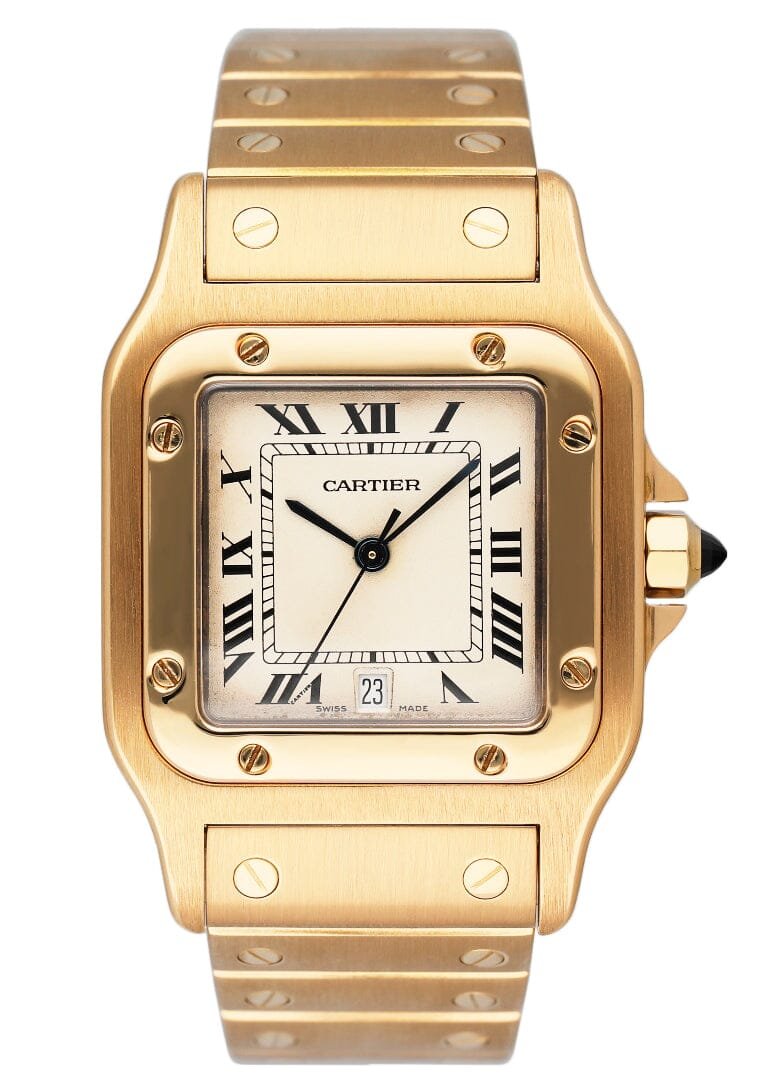 Cartier Santos Galbee 1568 18k ouro amarelo Relógio