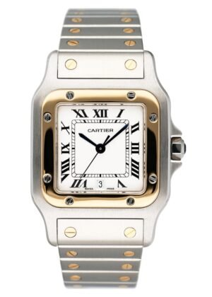 Cartier Santos Galbee W20011C4 187901 Two Tone Relógio Masculino