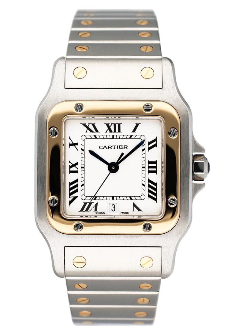 Cartier Santos Galbee W20011C4 187901 Two Tone Relógio Masculino