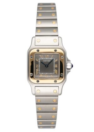 Cartier Santos Galbee W20031C4 Slate Dial Two Tone Relógio Feminino