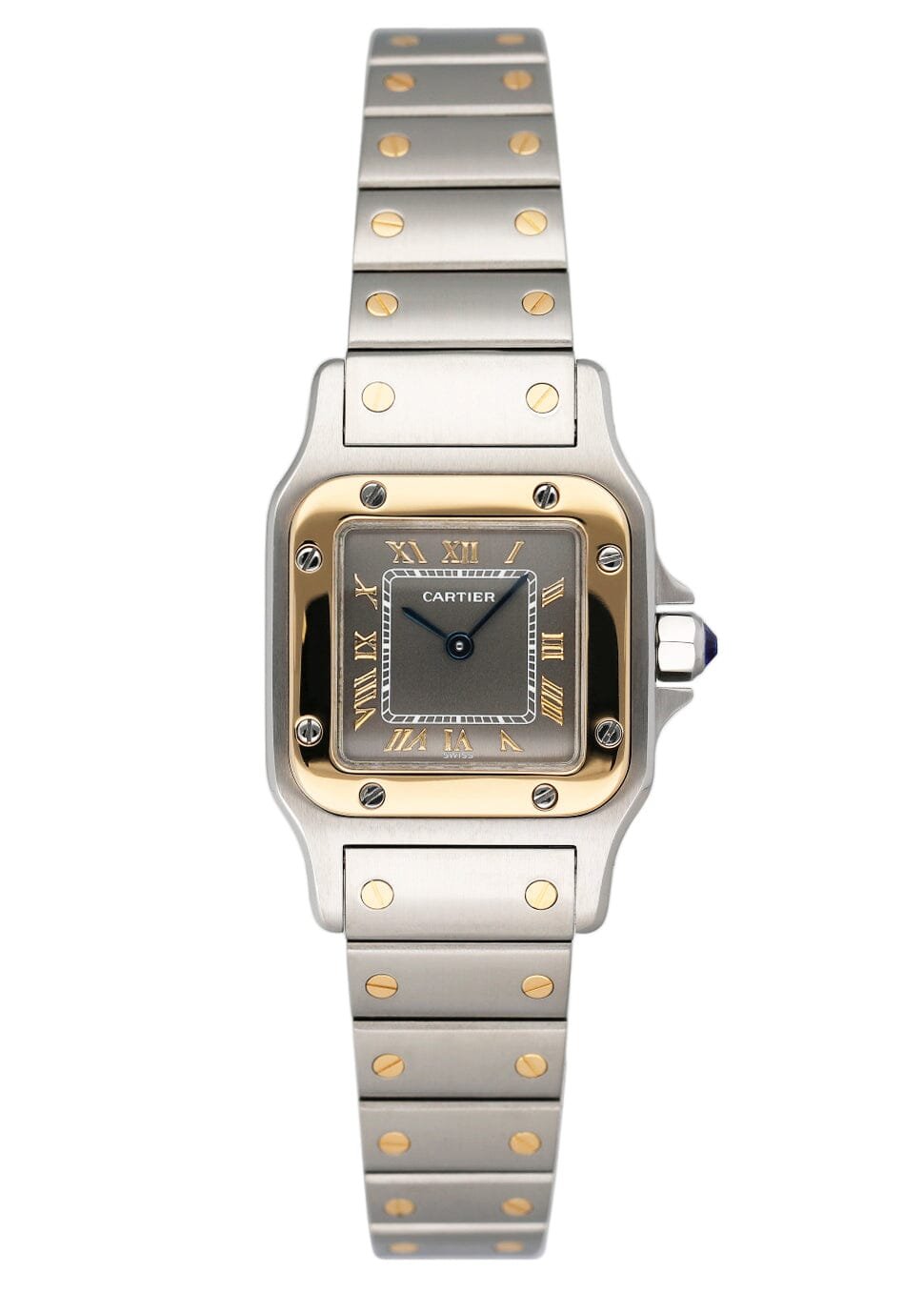 Cartier Santos Galbee W20031C4 Slate Dial Two Tone Relógio Feminino