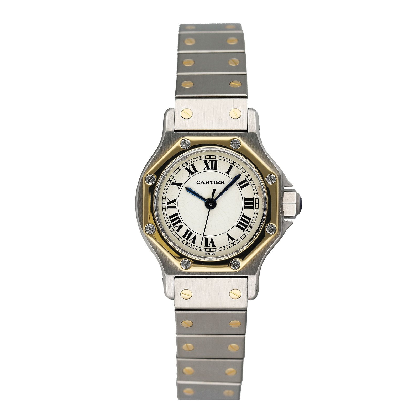 Cartier Santos Octagon 0907 Two Tone Relógio Feminino