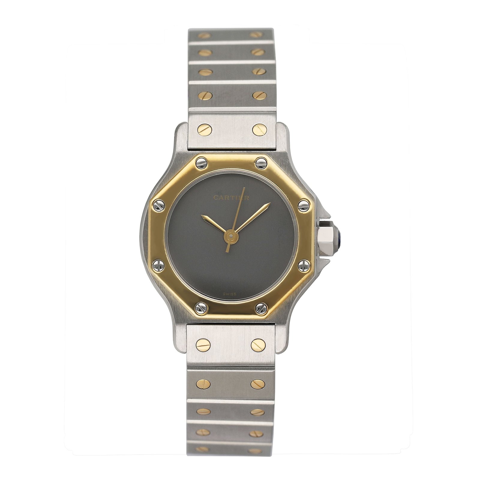 Cartier Santos Octagon 0907 Two Tone Relógio Feminino