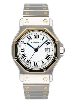 Cartier Santos Octagon 2966 Two Tone Relógio Feminino