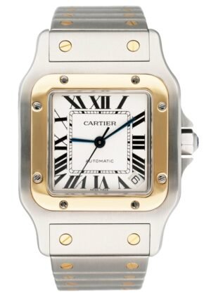 Cartier Santos W20099C4 Two-Tone Relógio Masculino Caixa e Documentos