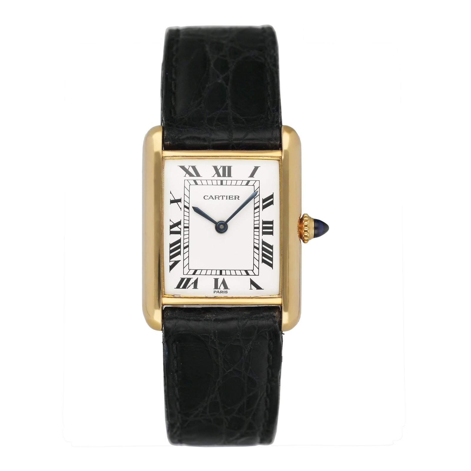 Cartier Tank 78086 Paris 18k ouro amarelo Relógio Feminino