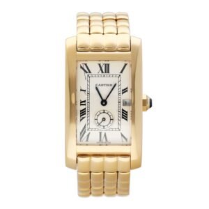 Cartier Tank Americaine 811904 18k ouro amarelo Relógio Masculino