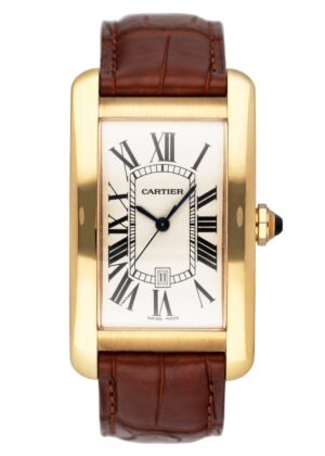 Cartier Tank Americaine Large W2603156 18k ouro amarelo Relógio Masculino