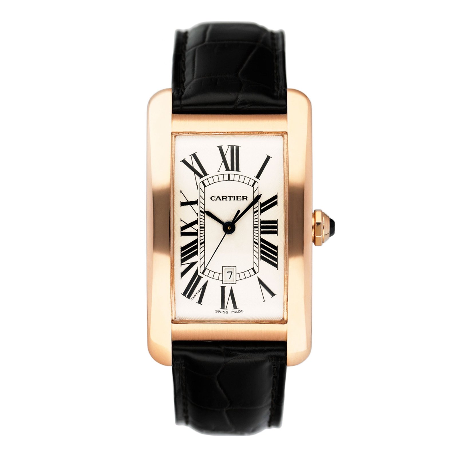 Cartier Tank Americaine Large W2609156 18k ouro rosa Relógio Caixa e Documentos
