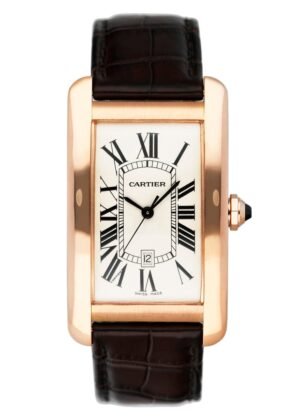Cartier Tank Americaine Large W2609156 18k ouro rosa Relógio Caixa e Documentos